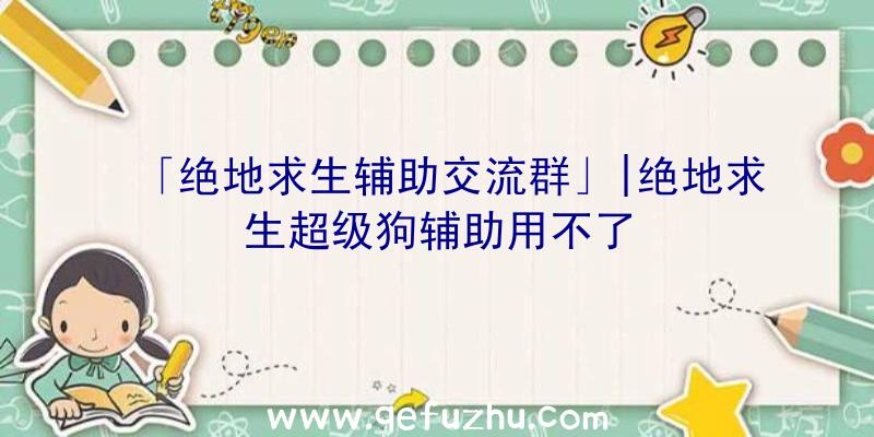 「绝地求生辅助交流群」|绝地求生超级狗辅助用不了